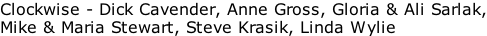 Clockwise - Dick Cavender, Anne Gross, Gloria & Ali Sarlak, Mike & Maria Stewart, Steve Krasik, Linda Wylie